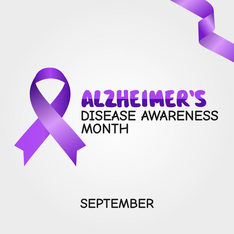 ilustração vetorial do mês mundial da doença de alzheimer vetor
