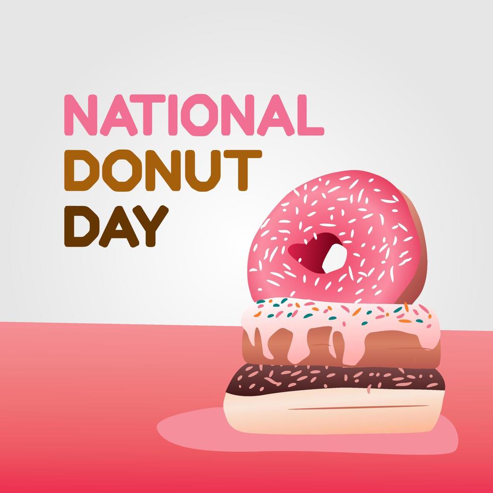 ilustração vetorial do dia nacional do donut vetor