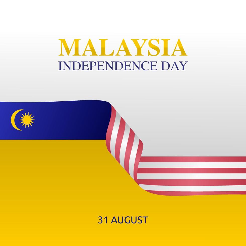 ilustração vetorial do dia da independência da malásia vetor
