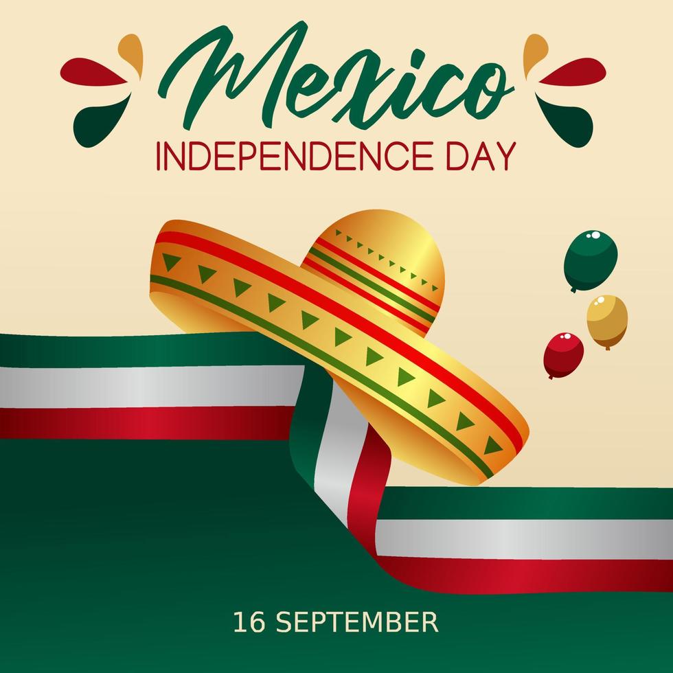 ilustração vetorial do dia da independência do méxico vetor