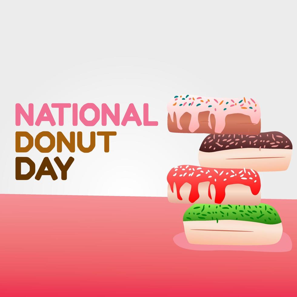 ilustração vetorial do dia nacional do donut vetor