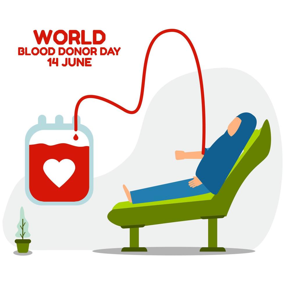ilustração vetorial do dia mundial do doador de sangue vetor