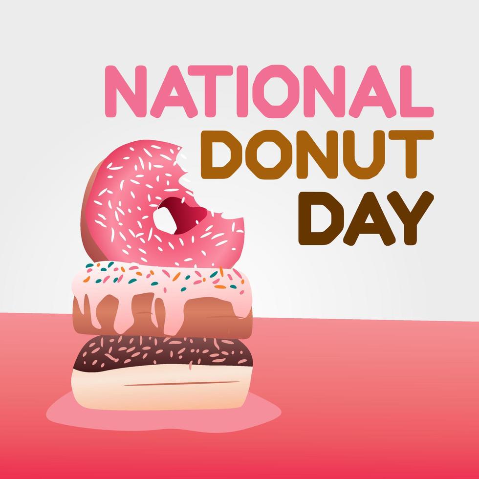 ilustração vetorial do dia nacional do donut vetor