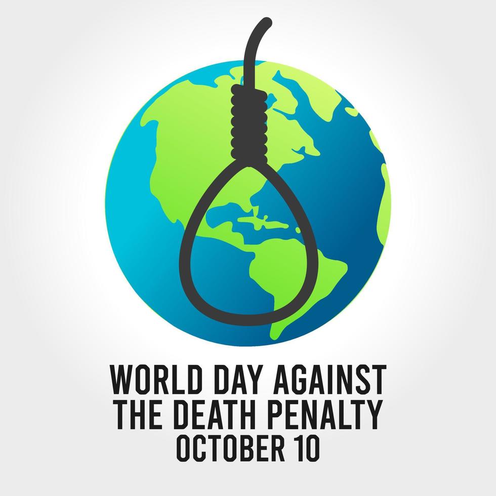 dia mundial contra a pena de morte ilustração vetorial vetor