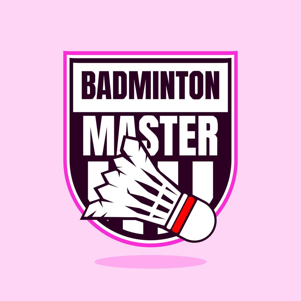 ilustração vetorial de logotipo de design de badminton vetor