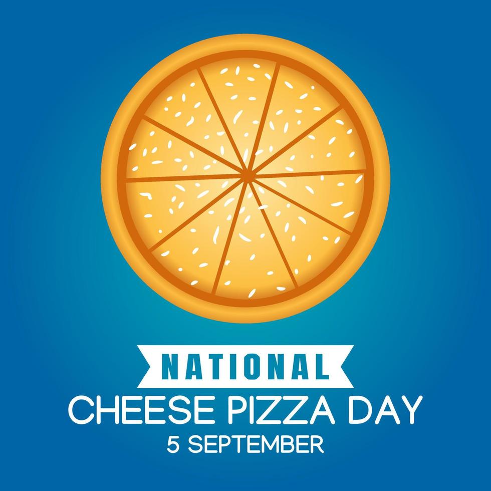 ilustração vetorial do dia nacional da pizza de queijo vetor