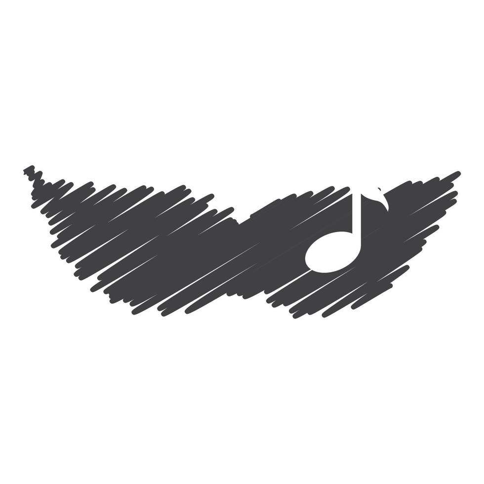 design de logotipo de música de melodia de máscara vetor