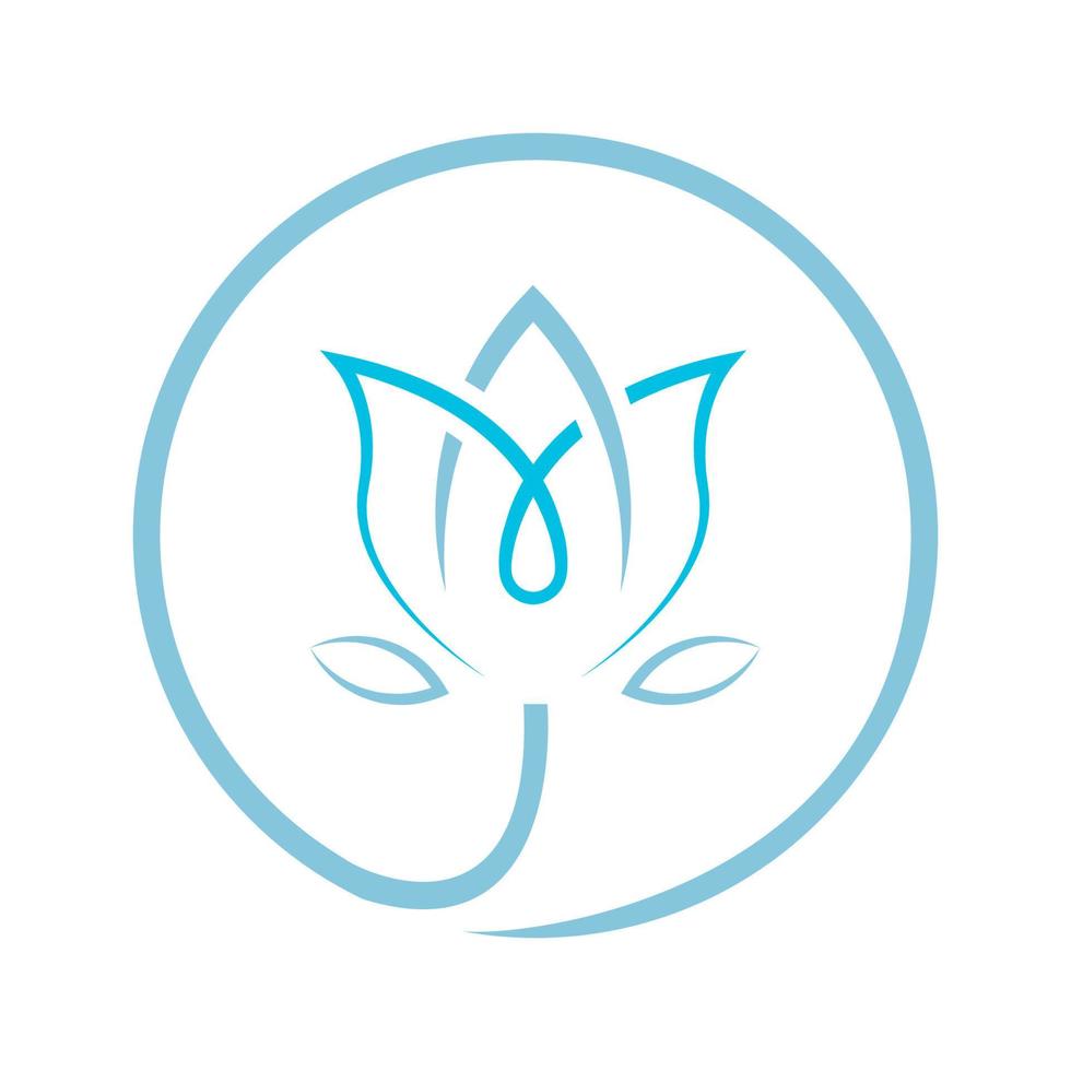 design de logotipo de tulipa círculo vetor