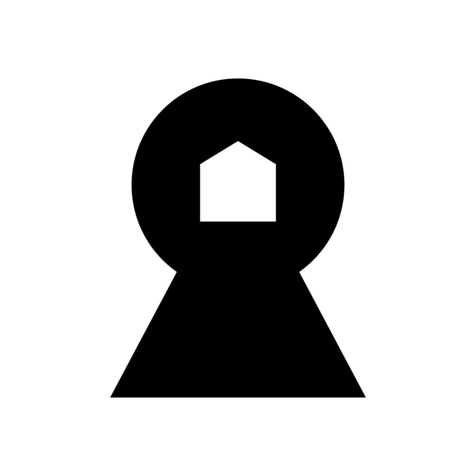 design de logotipo de silhueta de bloqueio de segurança em casa ou em casa vetor