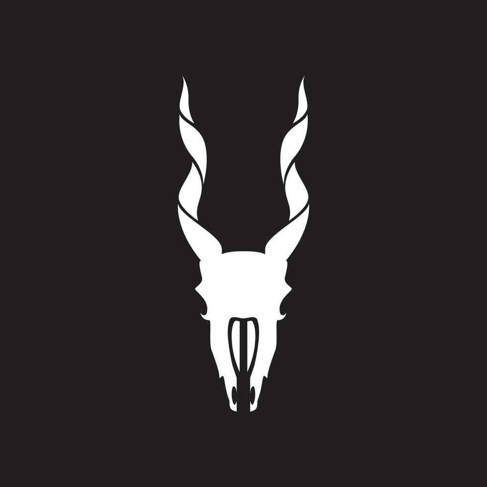 markhor cabeça crânio logotipo símbolo ícone vetor design gráfico ilustração ideia criativa