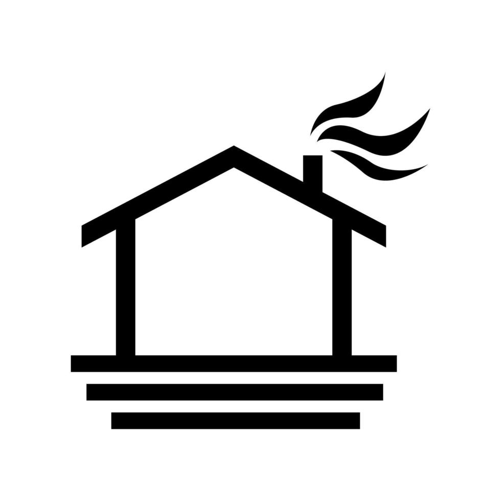design de logotipo moderno de linha de fábrica da indústria doméstica vetor
