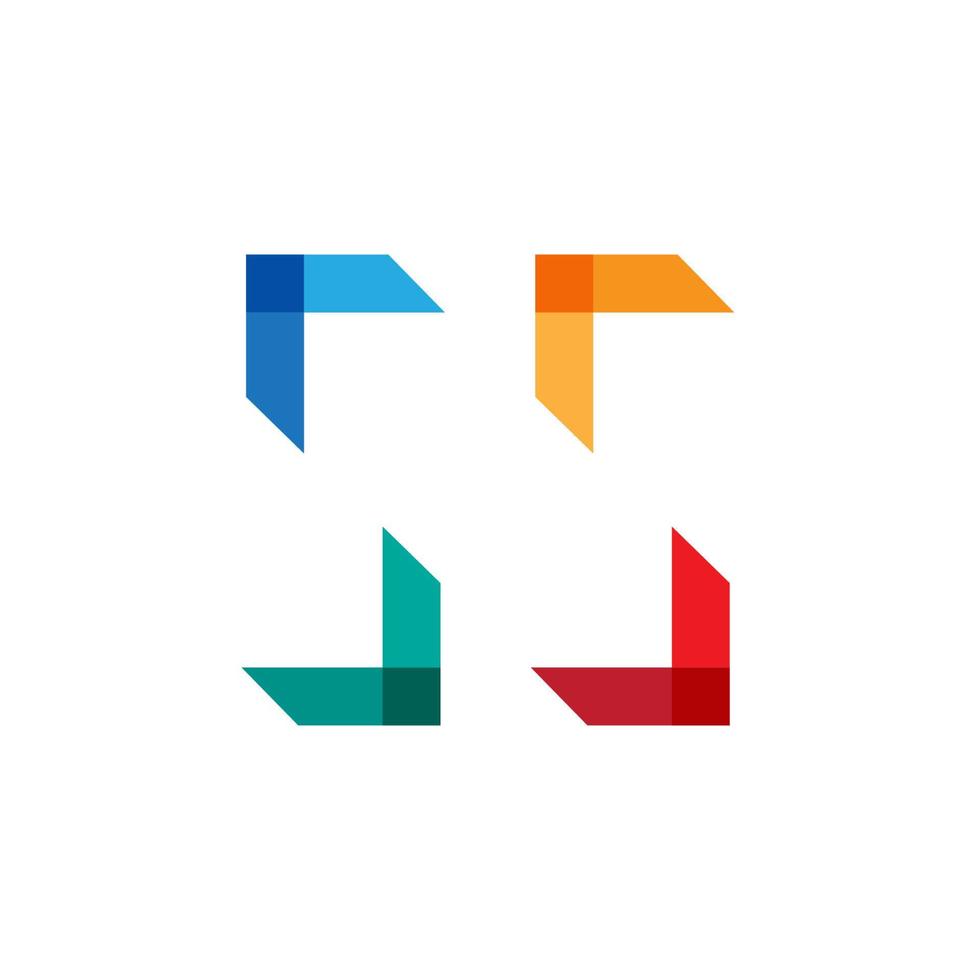 modelo de design de logotipo abstrato colorido n vetor