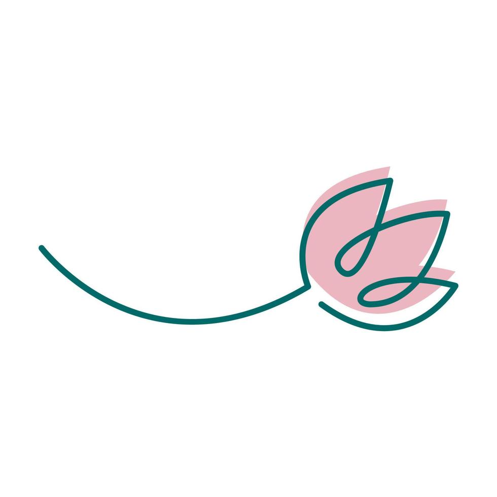 belas linhas flor tulipa logotipo feminino vetor símbolo ícone ilustração design