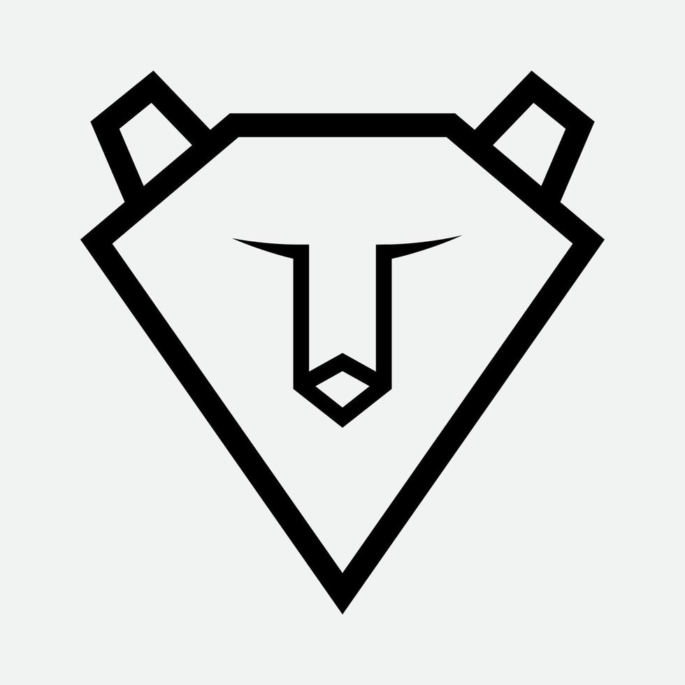 design de logotipo de linha simples de raposa ou cachorro ou lobo minimalista vetor