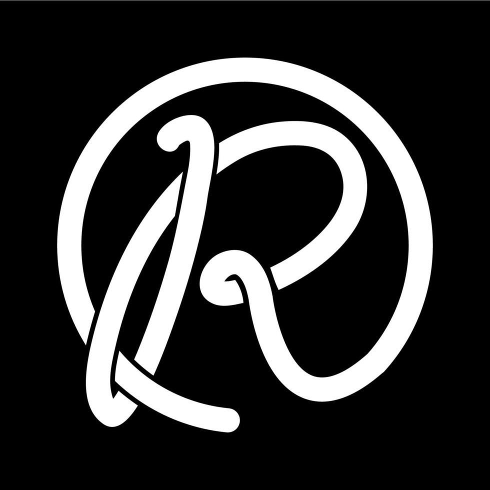 design de logotipo de letra r círculo vetor