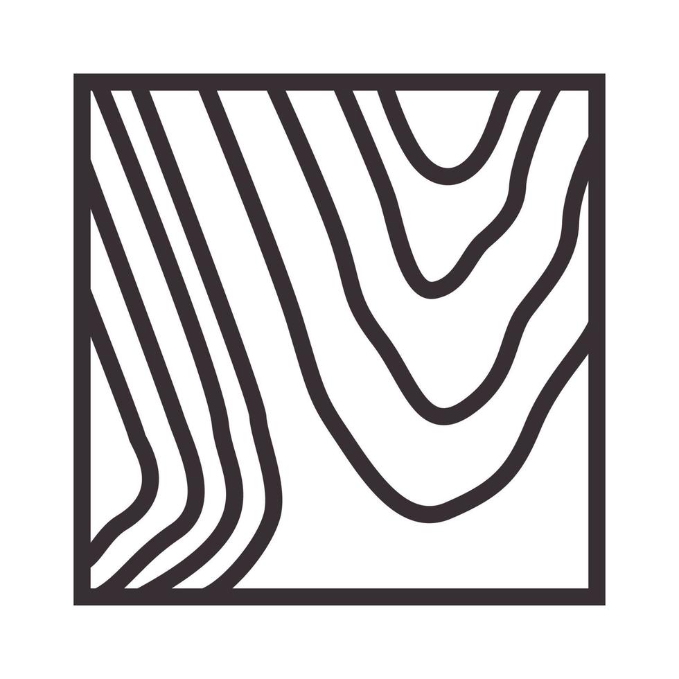 linhas de corte de madeira textura quadrada logotipo símbolo vetor ícone ilustração design