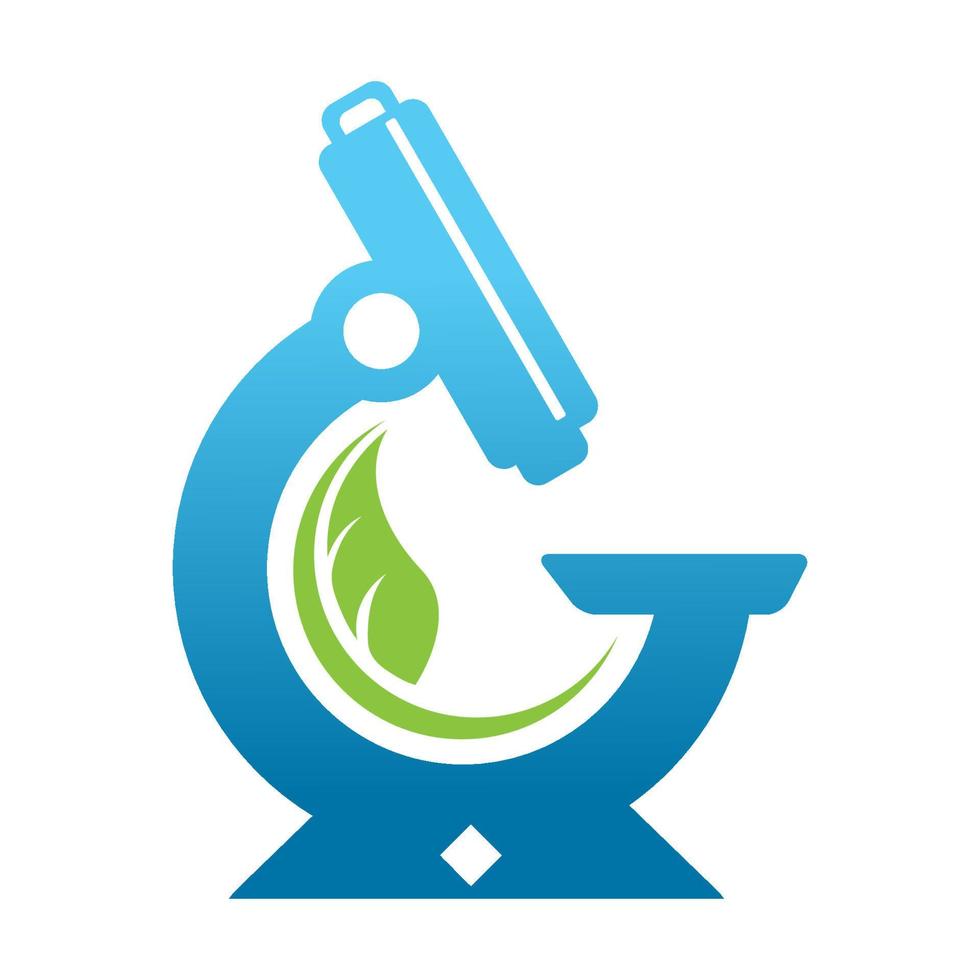 modelo de design de logotipo de laboratório de plantas vetor