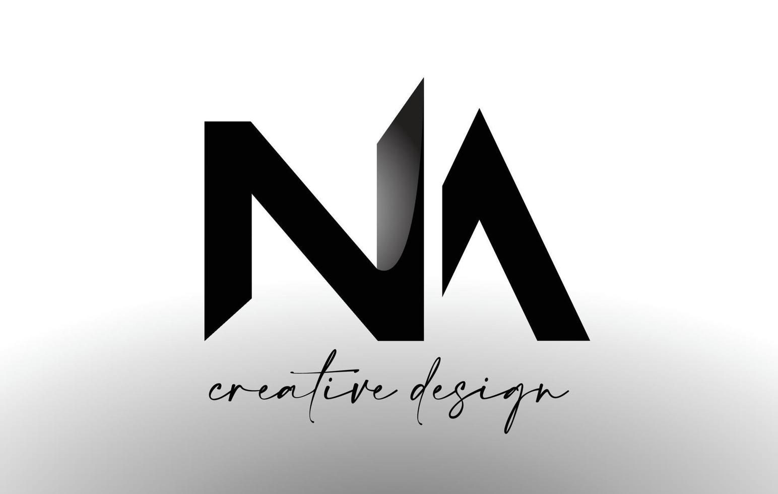 na carta design de logotipo com vetor de ícone elegante minimalista look.na com design criativo moderno.