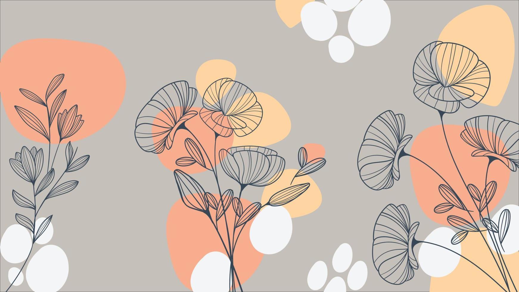 design de fundo simples floral vetor