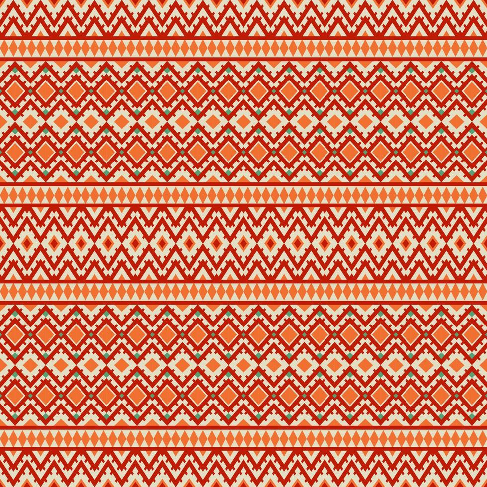 padrão sem costura de tecido laranja asteca daimond vetor