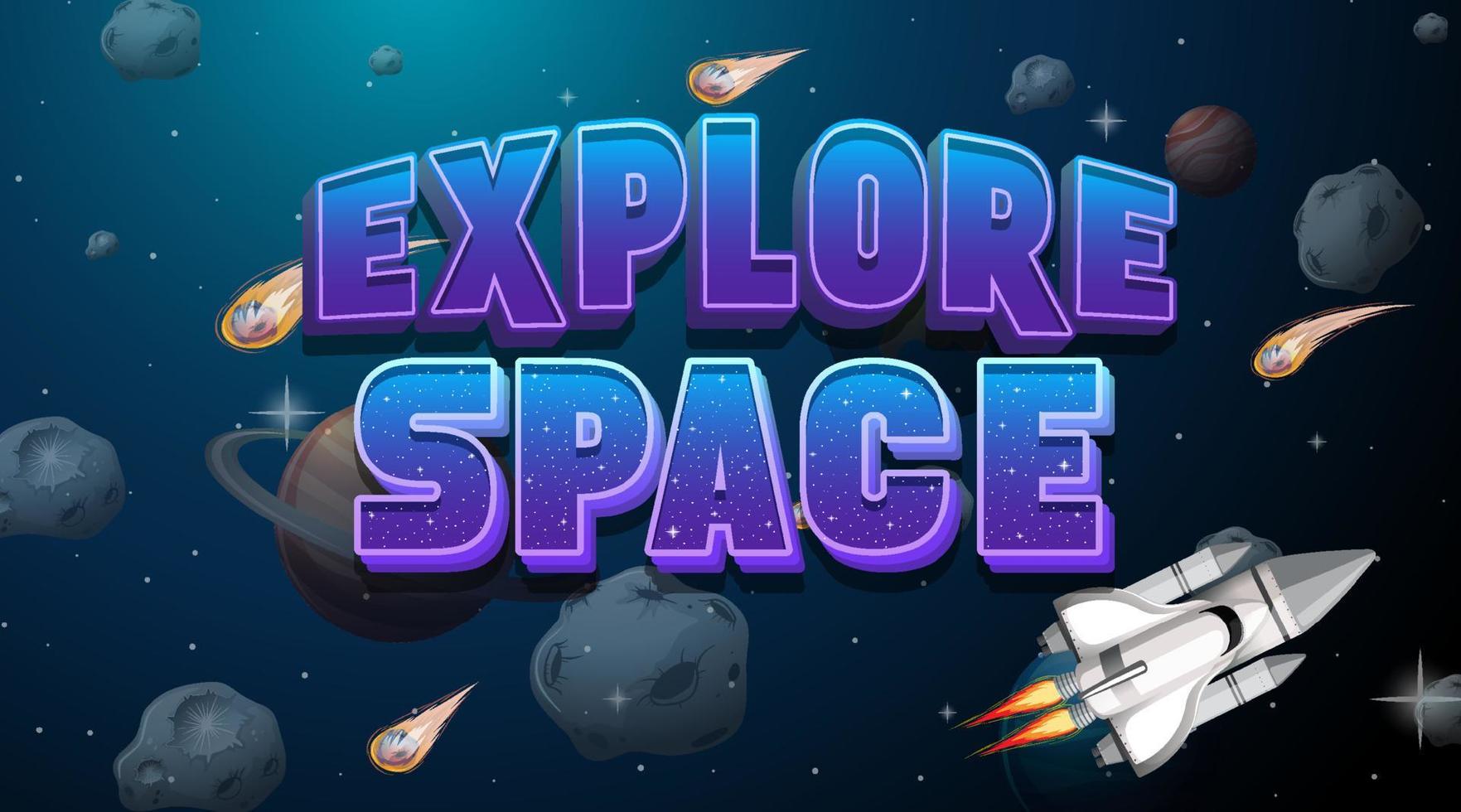 explore o design do pôster espacial vetor