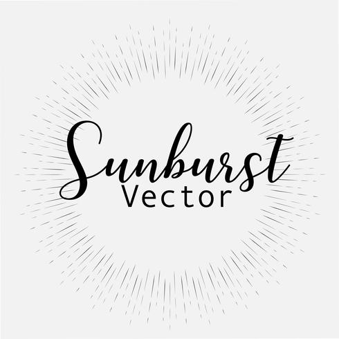 O estilo do Sunburst isolado no fundo branco, estourando irradia a ilustração do vetor. vetor