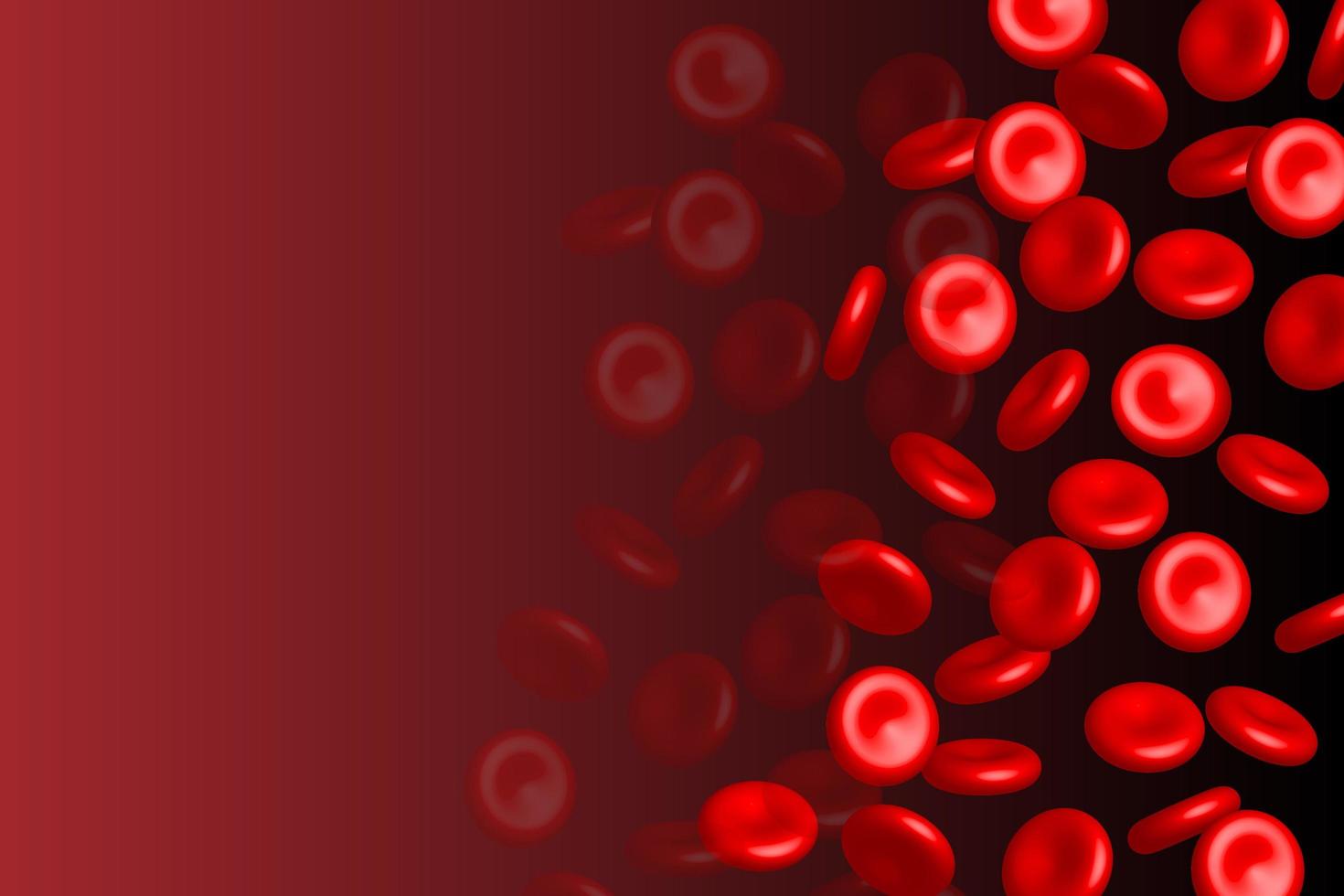 3D streaming de células sanguíneas em fundo vermelho. ilustração vetorial. vetor