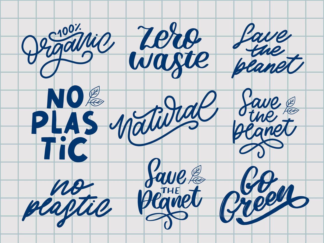 vá rótulo verde, letras de escova da moda, frase inspiradora. conceito vegetariano. caligrafia de vetor para loja vegan, café, menu do restaurante, emblemas, adesivos, banners, logotipos. tipografia moderna