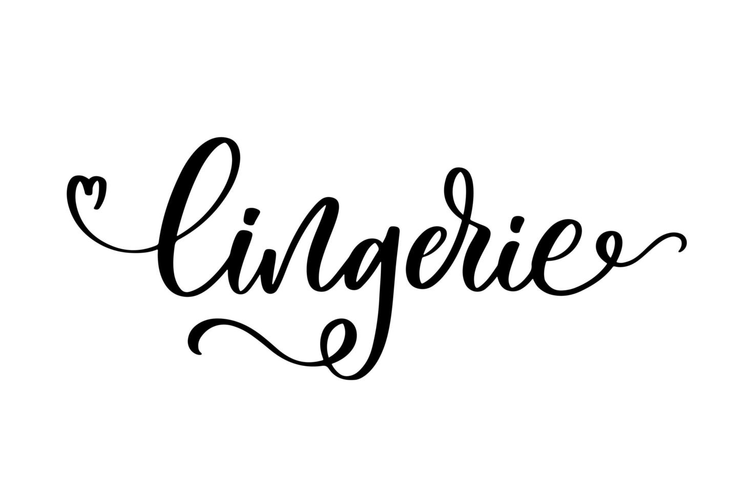 lingerie mão lettering logotipo vetorial de uma loja de lingerie, sex shop. vetor