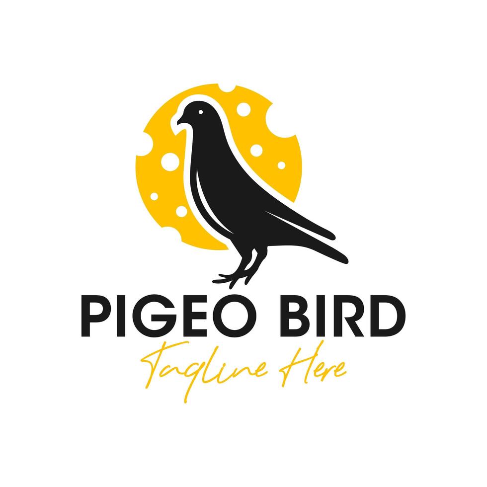 design de logotipo de ilustração de inspiração de pombo vetor
