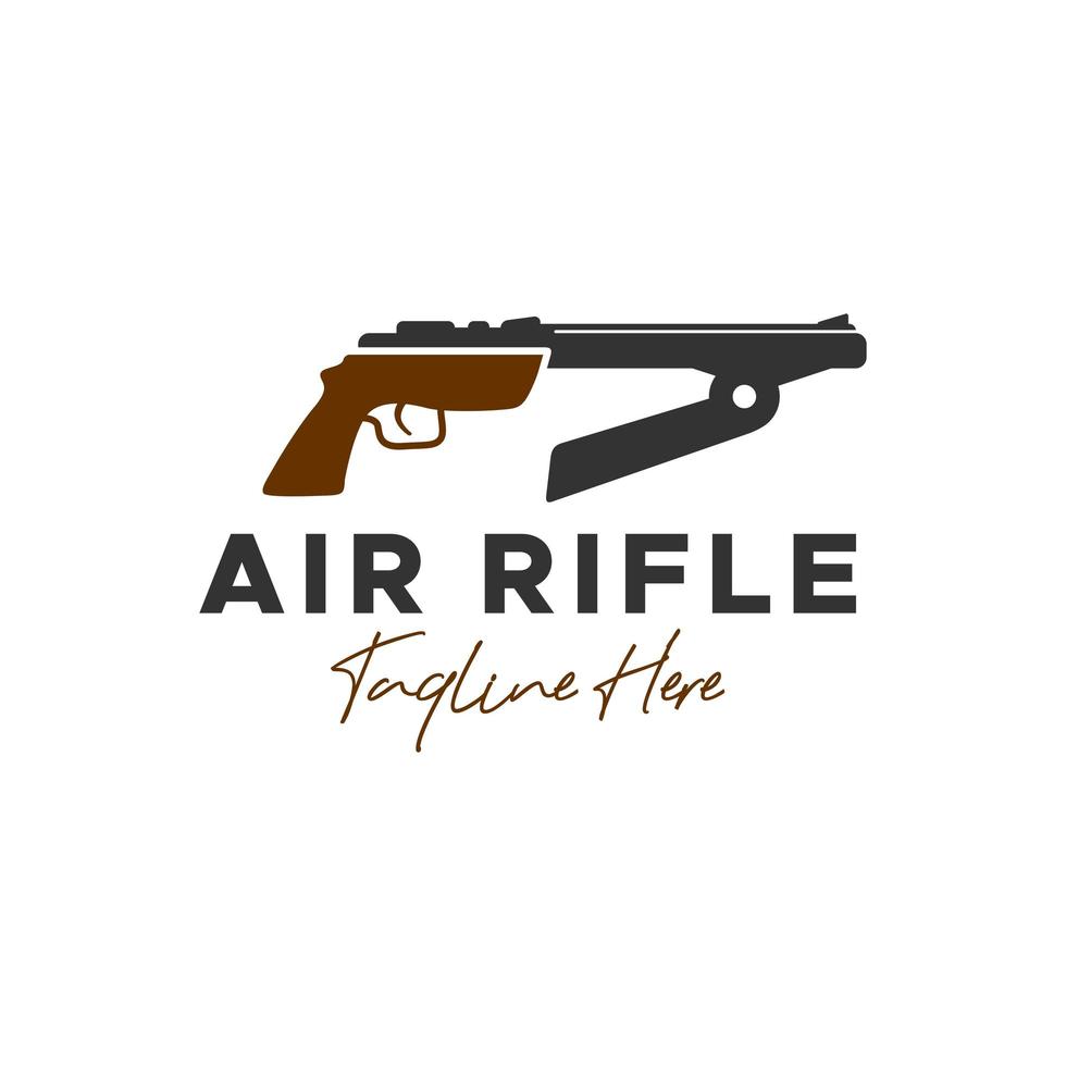 design de logotipo de ilustração de inspiração de rifle de ar vetor