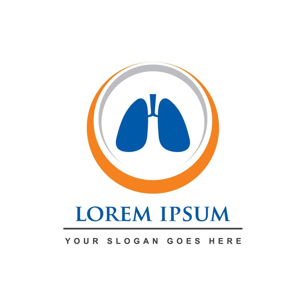logotipo do pulmão, vetor do logotipo do órgão