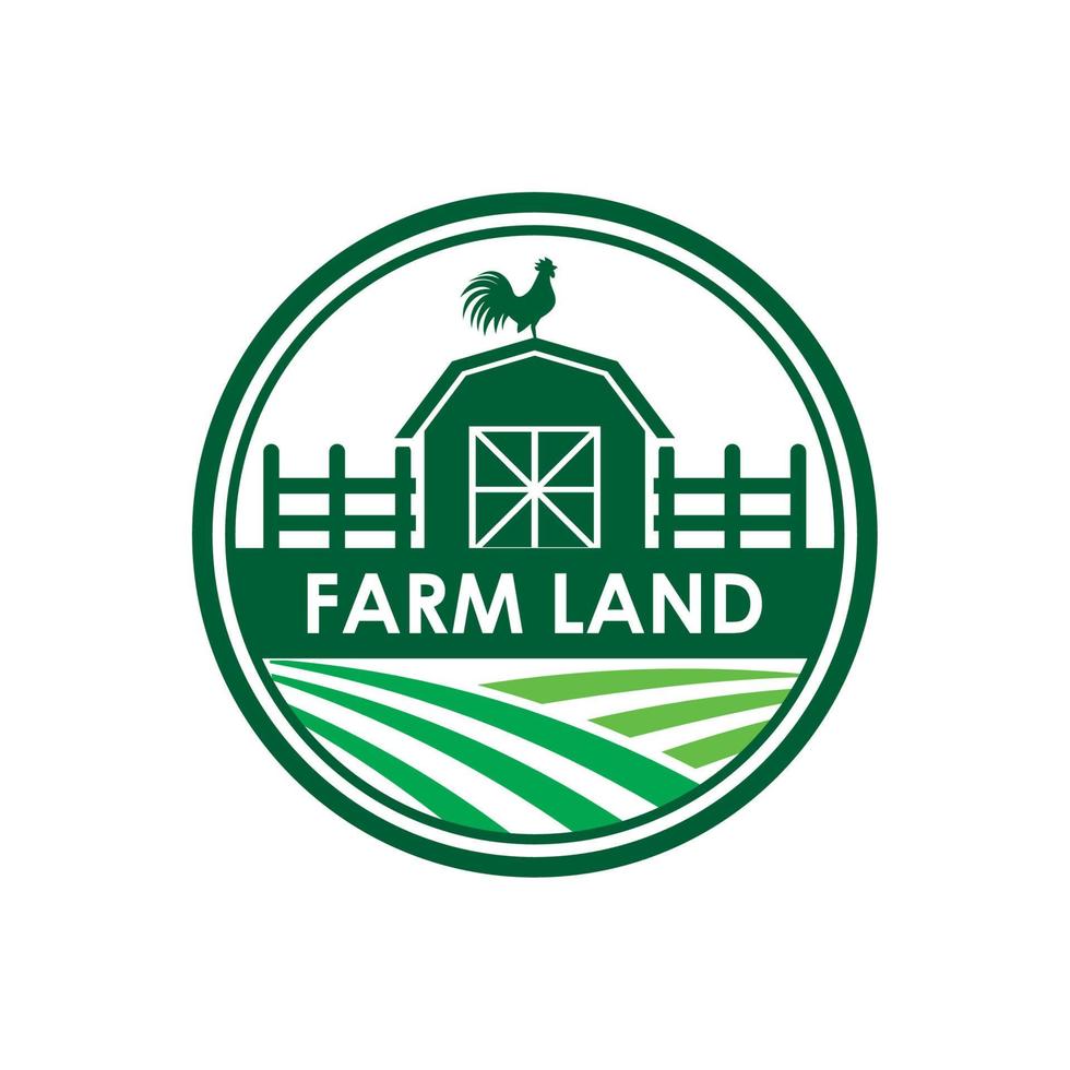 vetor de fazenda, vetor de logotipo de agricultura