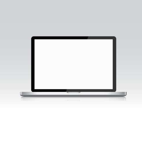 Laptop isolado no branco, design Vectot vetor