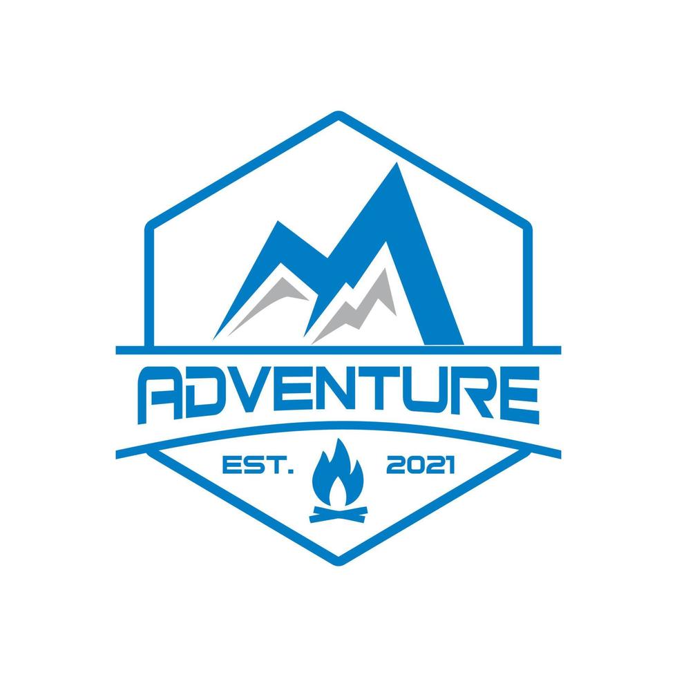 logotipo de acampamento, vetor de logotipo de aventura