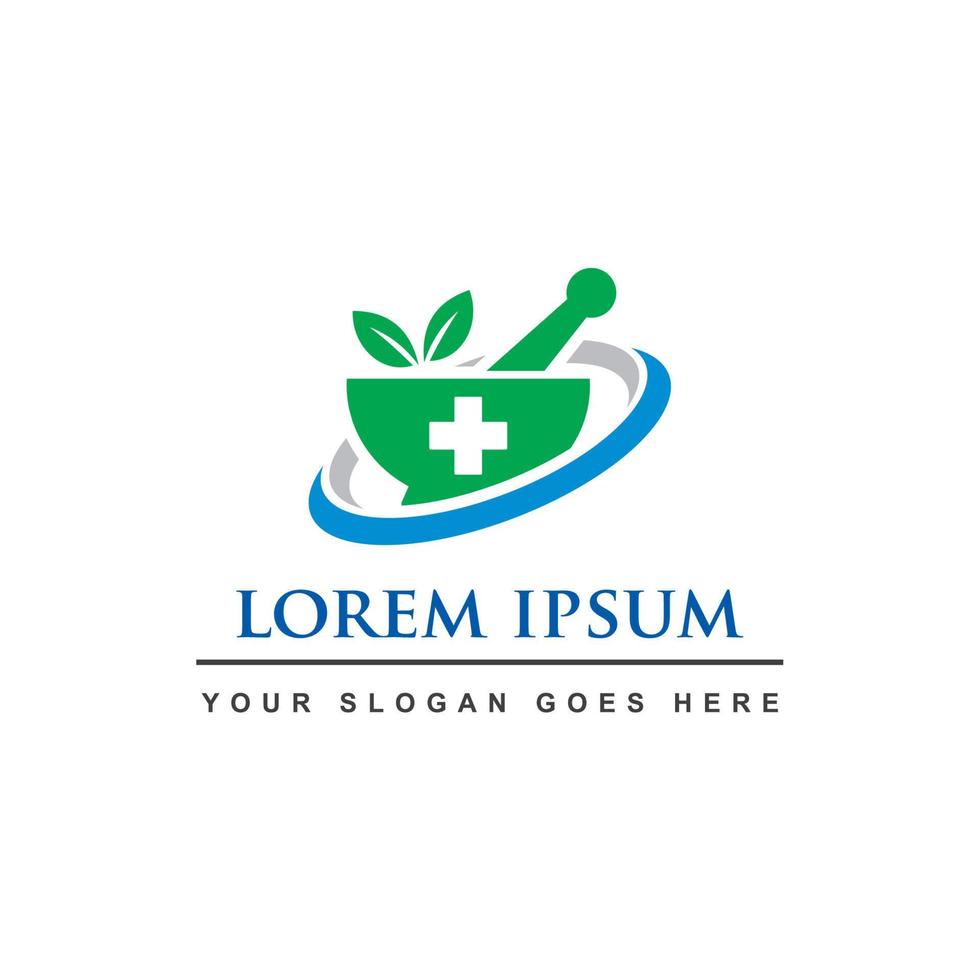 logotipo de farmácia, vetor de logotipo de tratamento