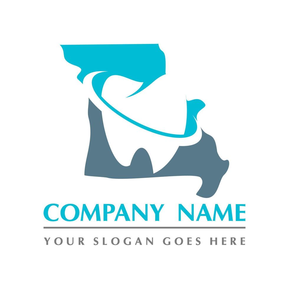 vetor dental, logotipo abstrato dental de missouri
