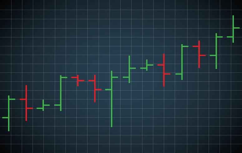 ilustração em vetor de gráfico de barras gráfico de ações