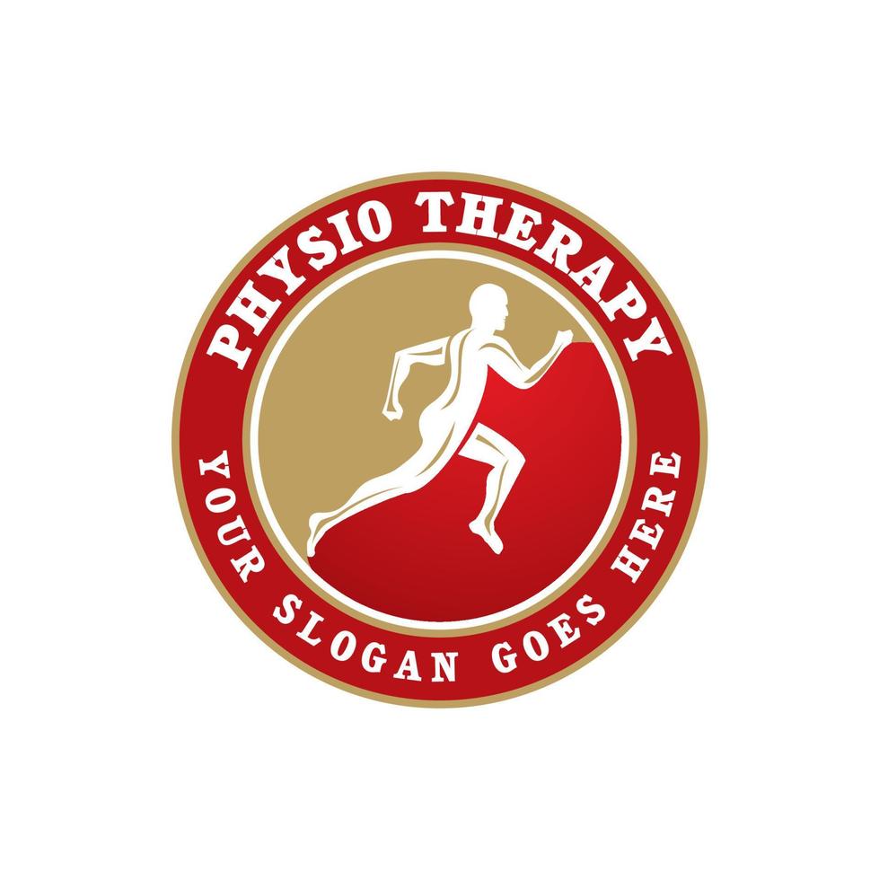 logotipo da fisioterapia, logotipo do terapeuta vetor