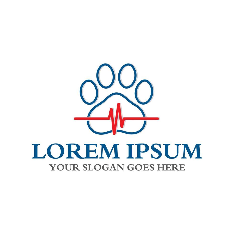 logotipo de cuidados com animais de estimação, logotipo veterinário vetor