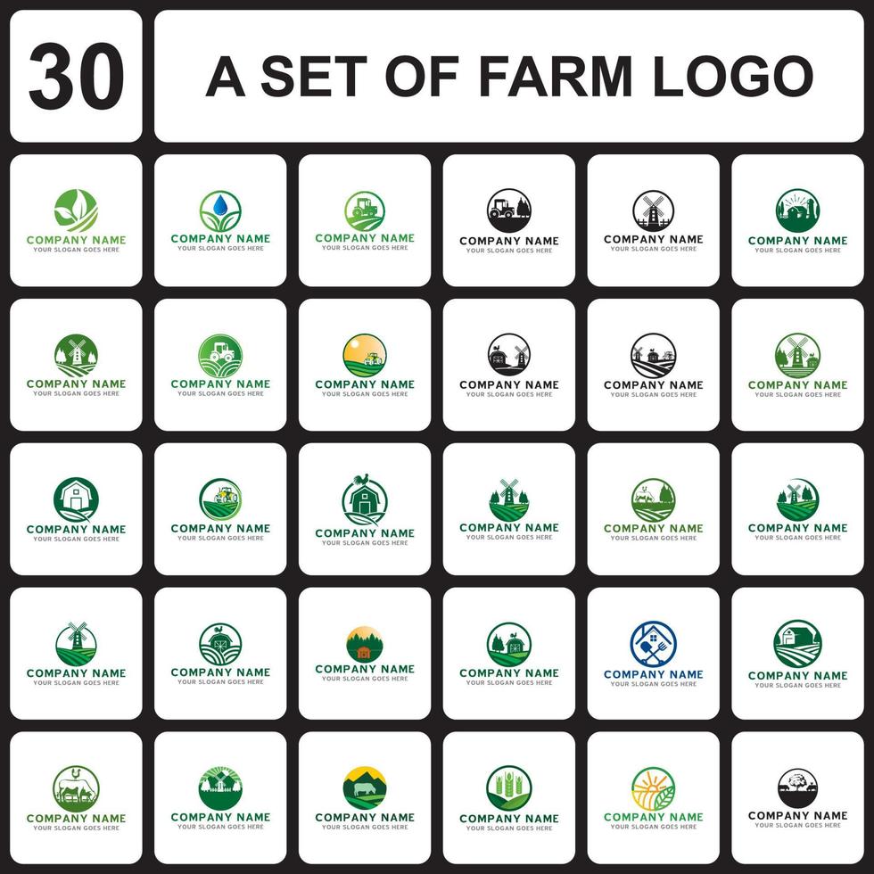 logotipo da fazenda, vetor do logotipo da agricultura