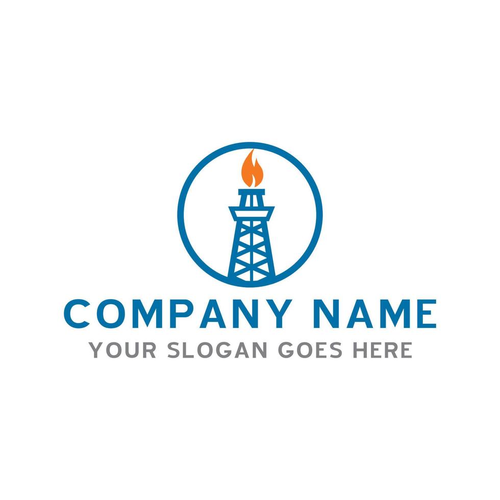 logotipo de gás e petróleo, logotipo industrial vetor