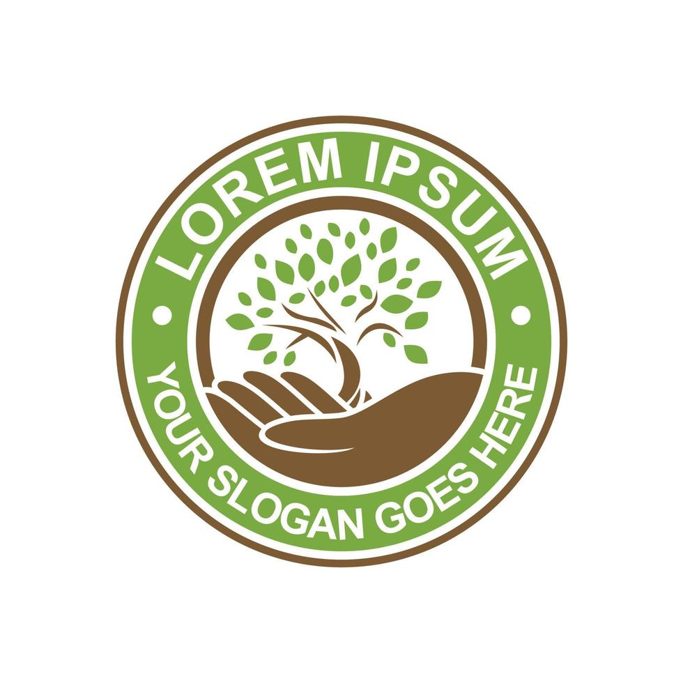logotipo da agricultura, vetor de logotipo natural