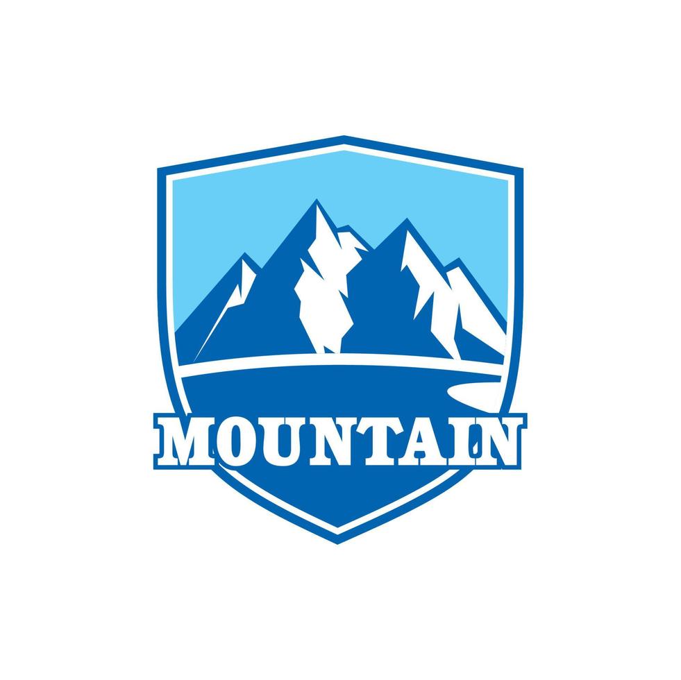 logotipo da montanha, vetor de logotipo de exploração