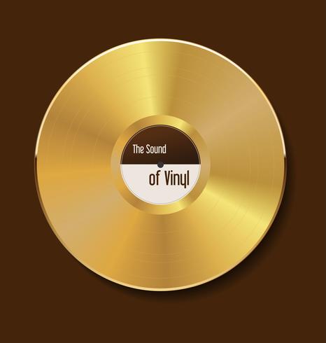 vinil dourado vetor