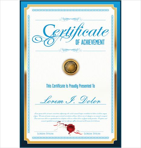 Certificado vetor