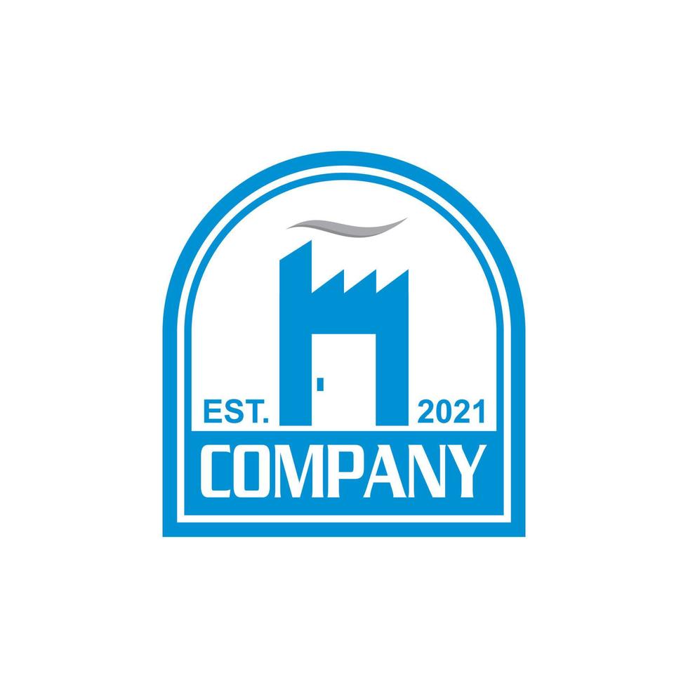 logotipo da indústria fabril, vetor de logotipo industrial