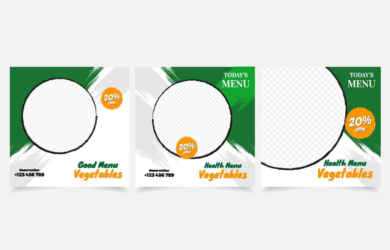 restaurante de comida definir banner design de modelo de comida vegetal vetor