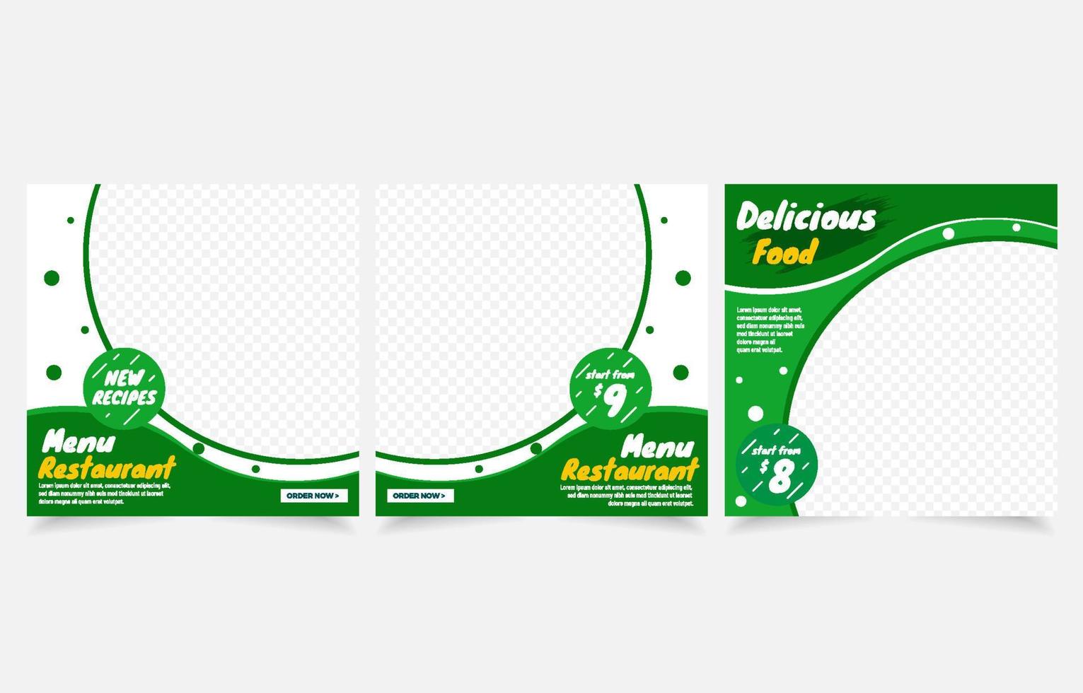 restaurante de comida definir banner design de modelo de comida vegetal vetor