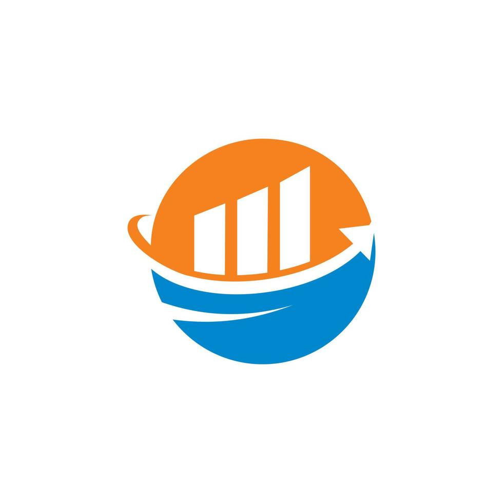 logotipo financeiro, logotipo de finanças de crescimento vetor